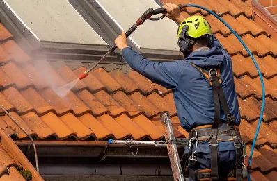 Démoussage et hydrofuge de toiture à Laussonne